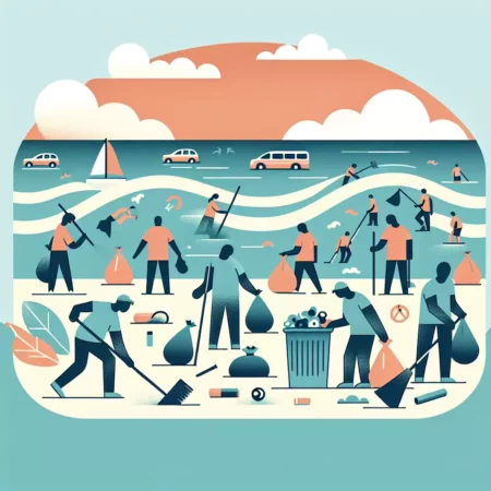 Kegiatan Bersih-Bersih Pantai Bersama Komunitas